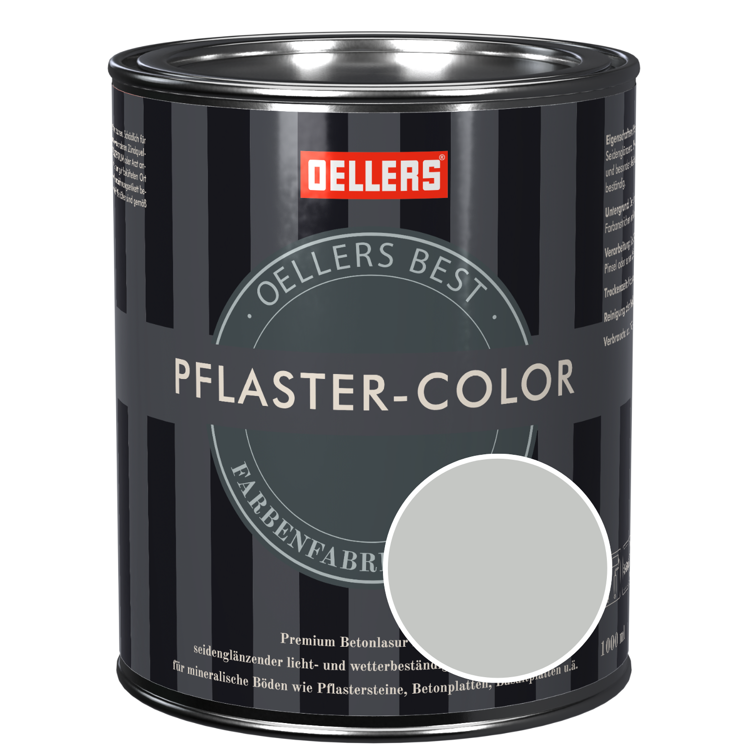 Pflaster Color – Lasur & Betonfarbe für Pflastersteine & Beton schützt die Oberfläche & erhält die Struktur, 1l, Lichtgrau